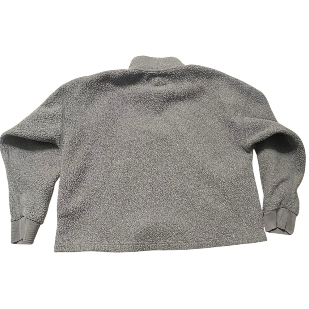 Everlane ReNew Fleece Half-Zip Pullover Blue Gray Sweatshirt Women’s L - Picture 2 of 6